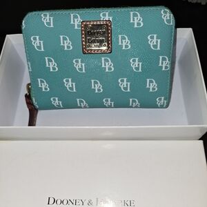 Dooney & Bourke Aqua Logo Wallet